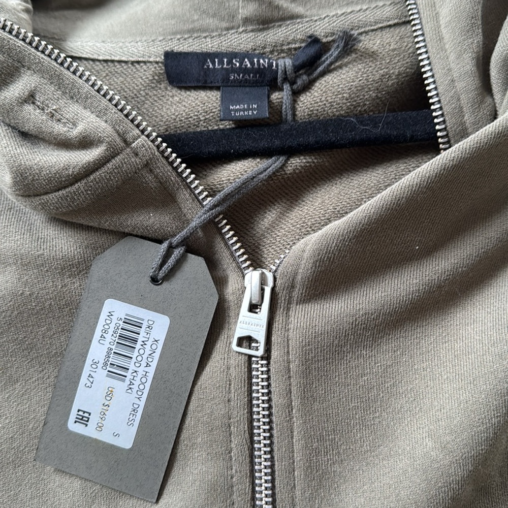 NWT ALLSAINTS Xonda Hoodie Dress